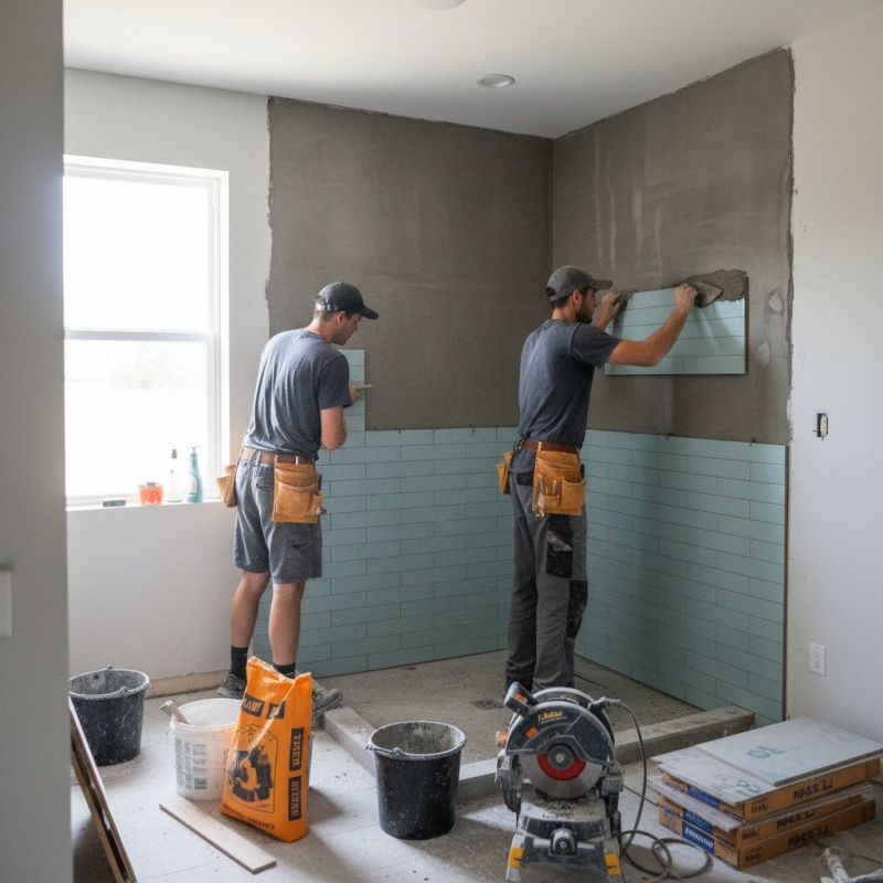 Tile Shower Pan Installation in Conroe, TX